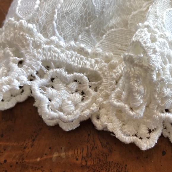80's Vintage BLOUSE Beautiful White Light Cream Lace Women's Bridal Wedding Top - Picture 6 of 14